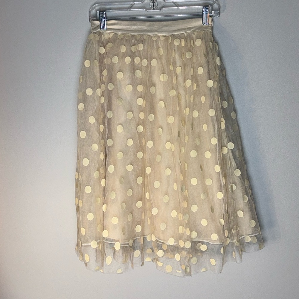 Ryu Cream dot tulle midi Skirt Tutu Small